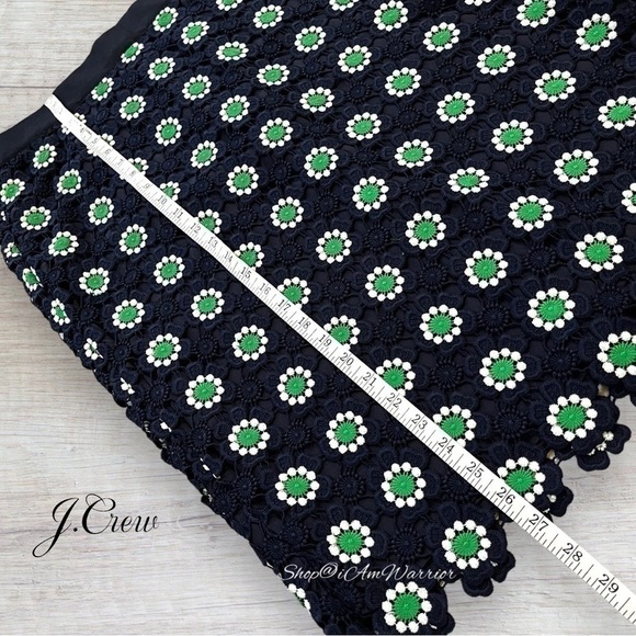 J.Crew NWT 2PC navy floral eyelet top & pencil skirt set *shop@iamwarrior - Picture 13 of 15